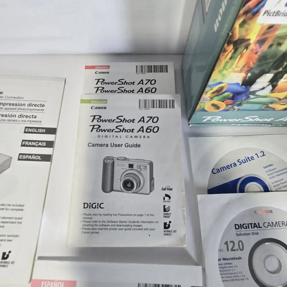 Canon PowerShot A70 3.2MP Digital Camera-  For Parts - As Is